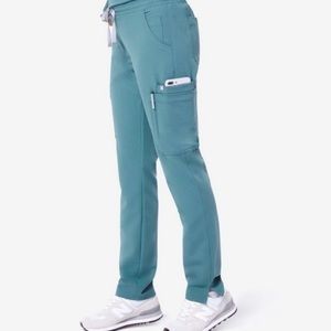 FIGS XS Hydrogreen YOLA skinny scrub pants.